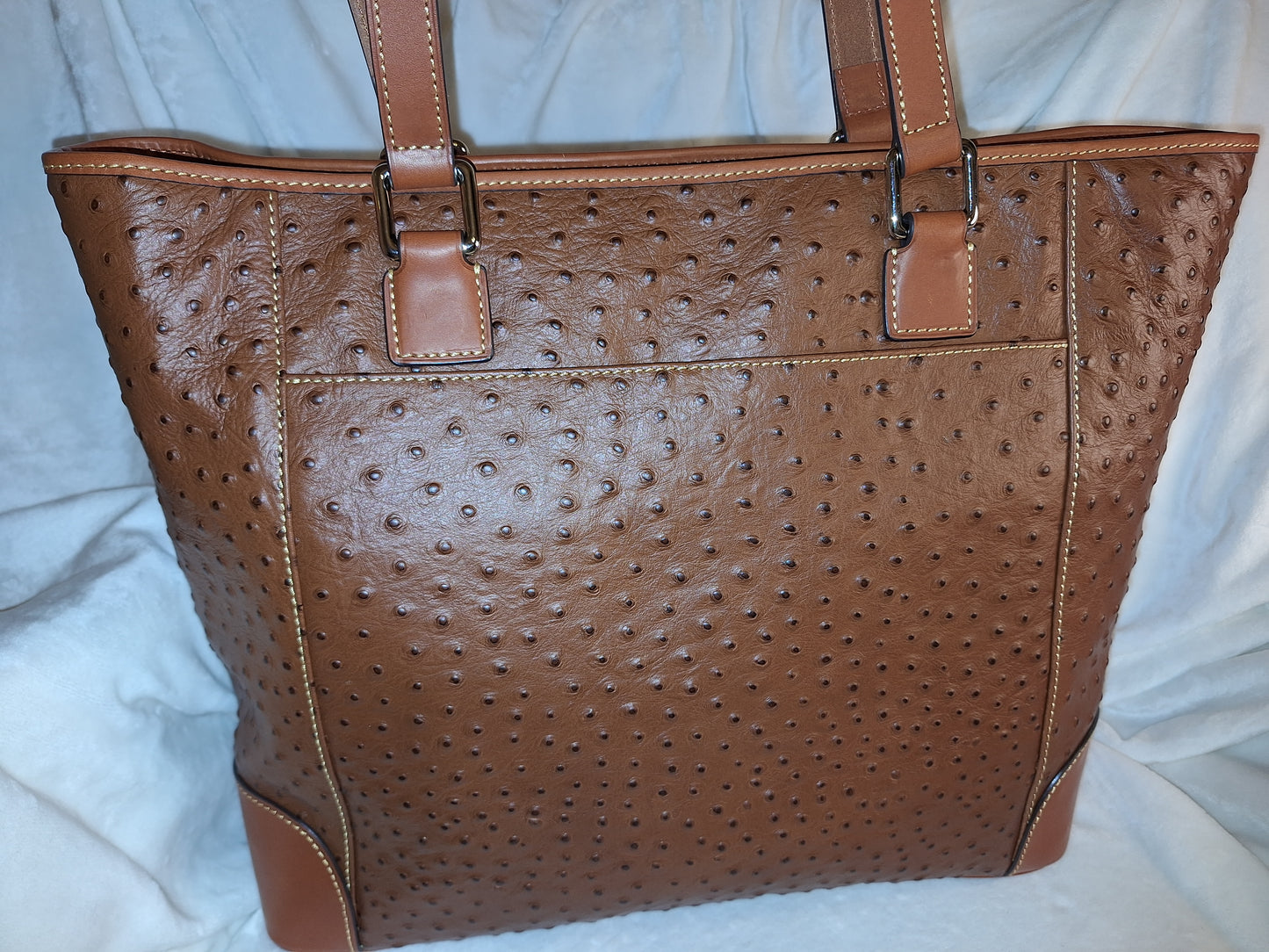 Dooney & Bourke Ostrich Newport Shoulder Tote - Cognac - NWT (Price Includes Shipping)