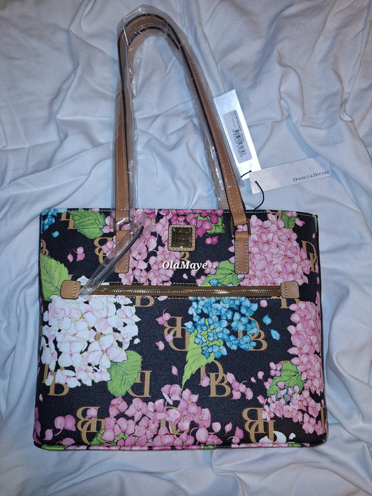 Dooney & Bourke Hydrangea Monogram Shopper (Black) - NWT - (Price Includes Shipping)