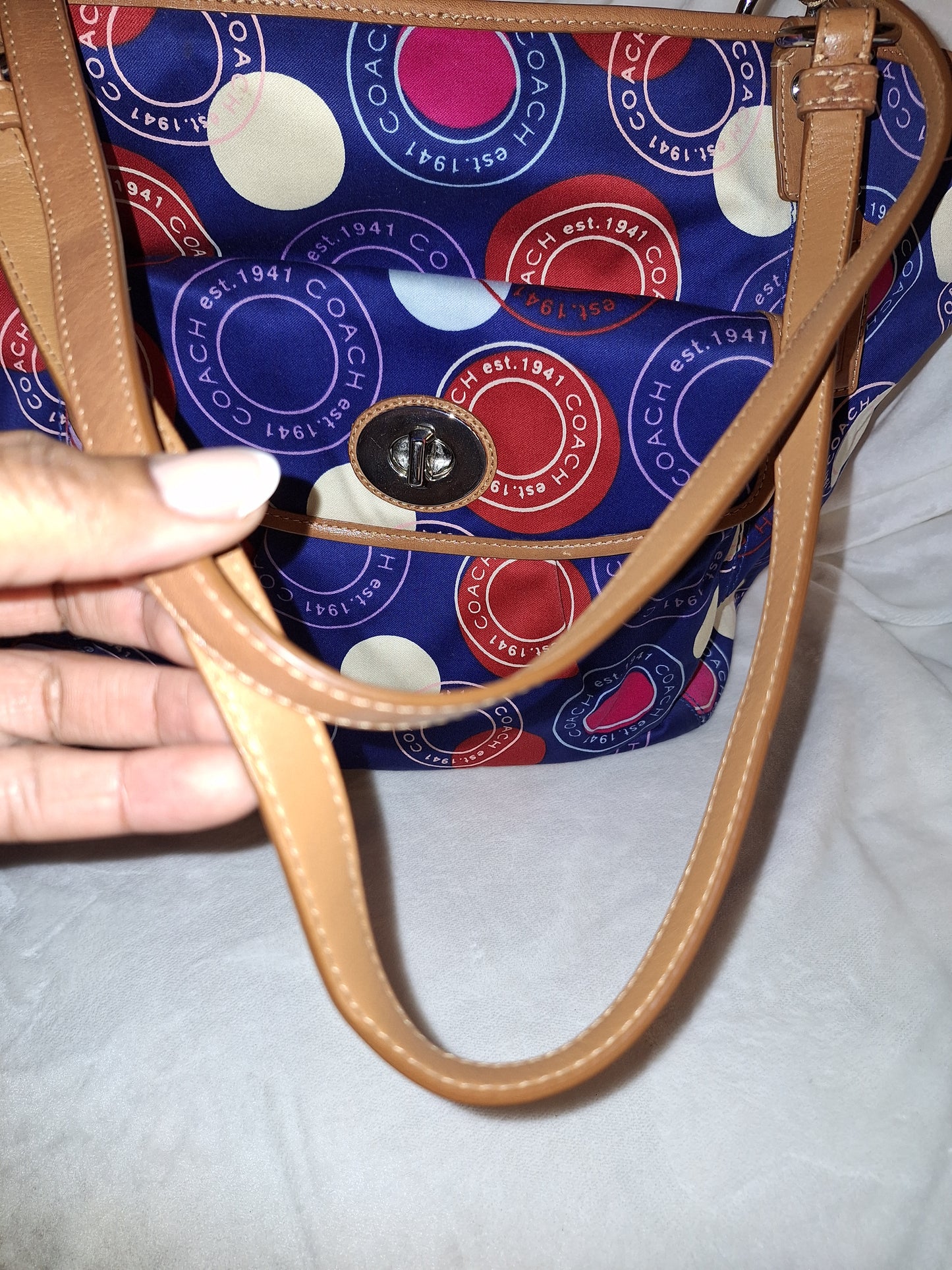 Coach 1941 Canvas Multicolor Tote & MatchingWristlet - EUC (Price Includes Shipping)