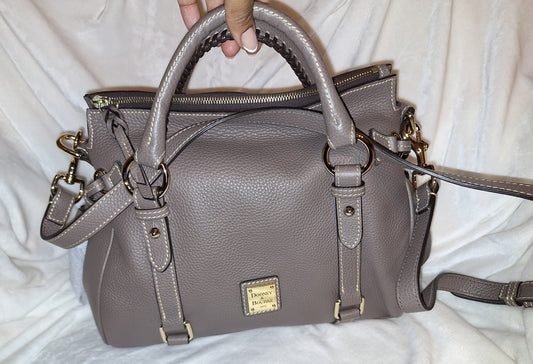 Dooney & Bourke Made In The USA Satchel - Pebble Leather - Elephant - NWOT (Price Includes Shipping)