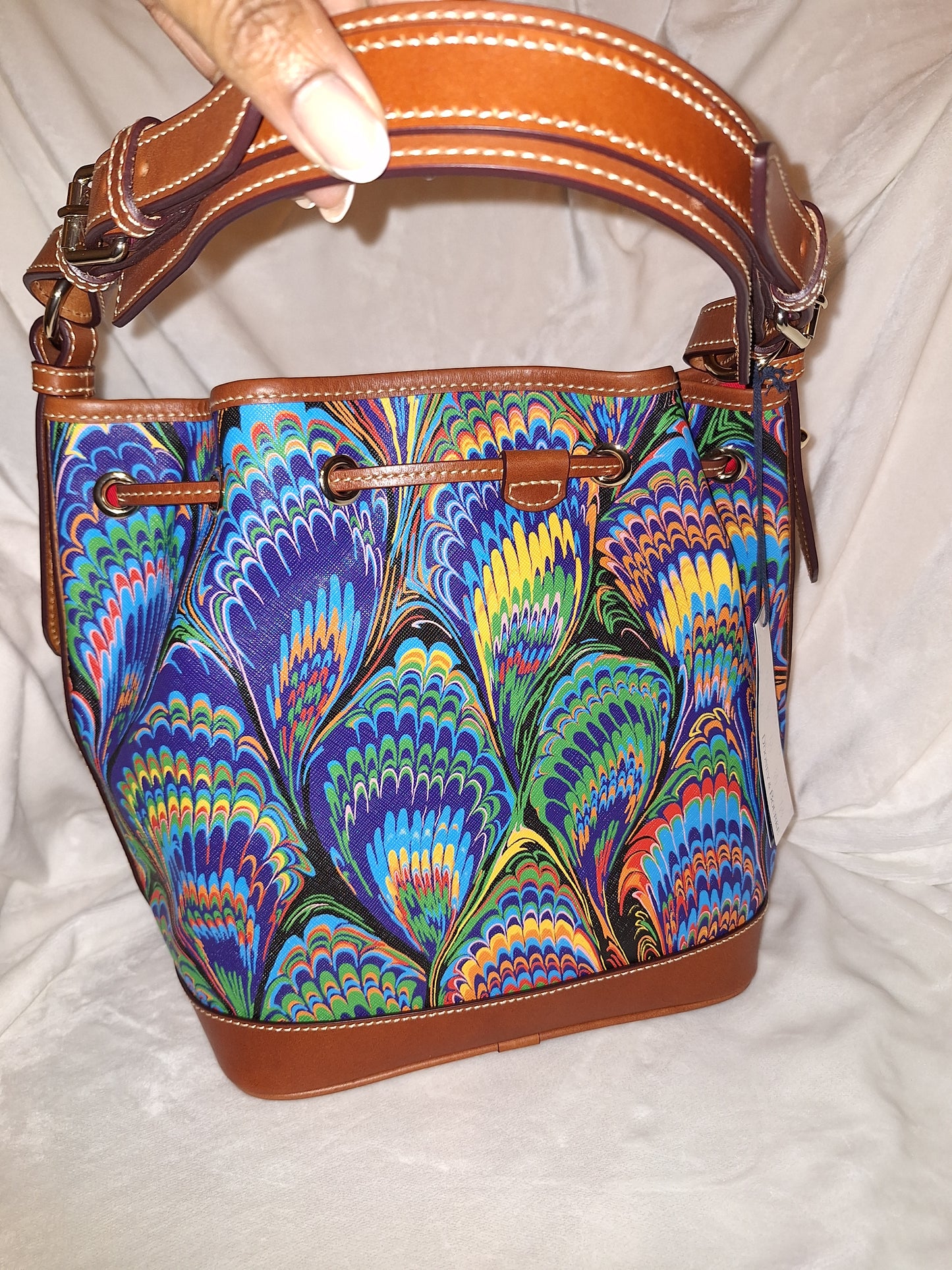 Dooney & Bourke Plumes Drawstring Bag - Blue - NWT (Price Includes Shipping)