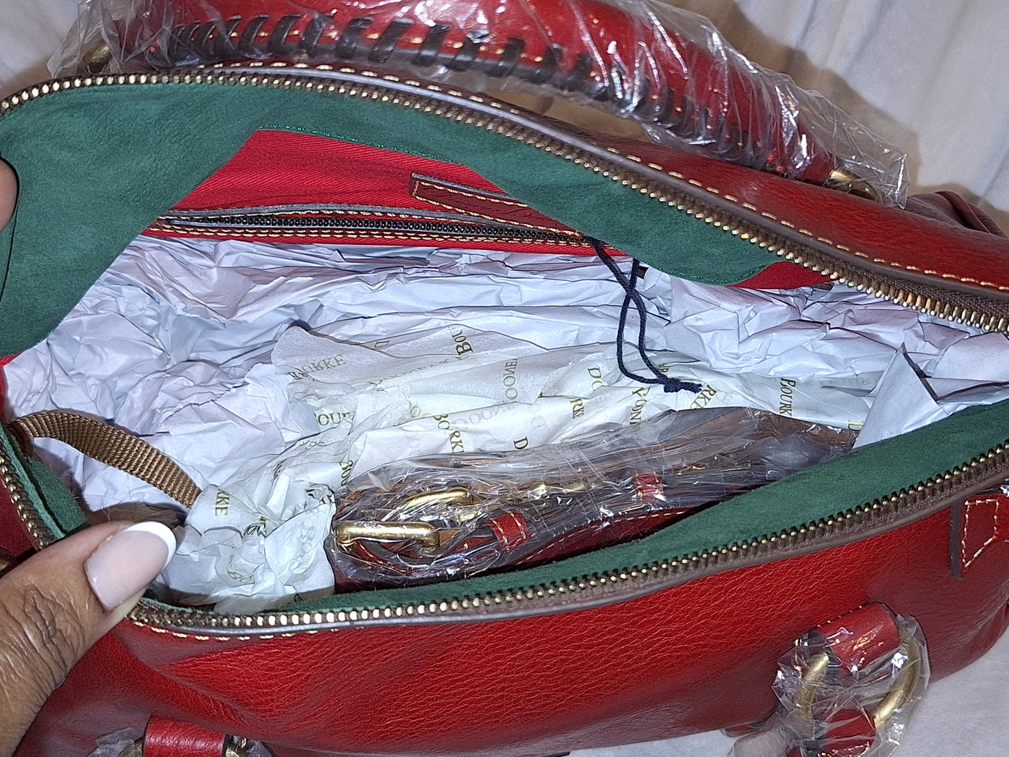 Dooney & Bourke ***(The Original Large)*** Florentine Satchel - Red - NWT (Price Includes Shipping)