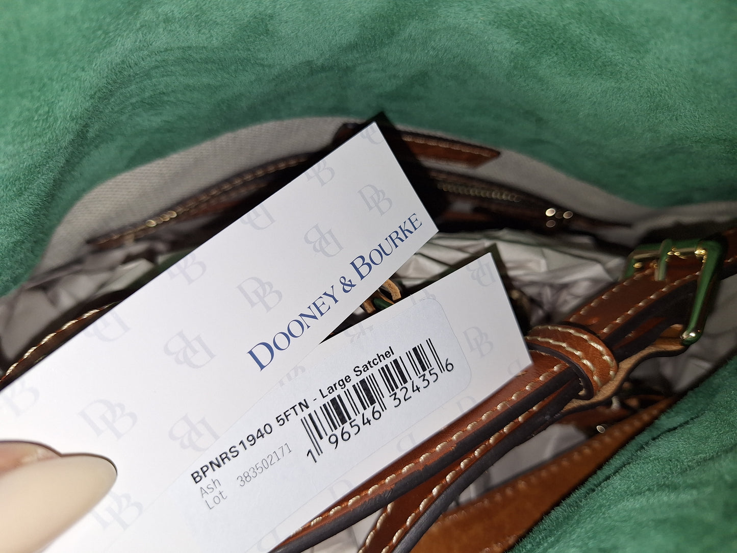 Dooney & Bourke Leather Satchel - Ash & Tan - NWT (Price Includes Shipping)