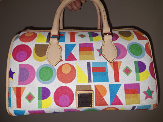 Dooney & Bourke Art Deco Barrel Satchel - White - NWT (Price Includes Shipping)