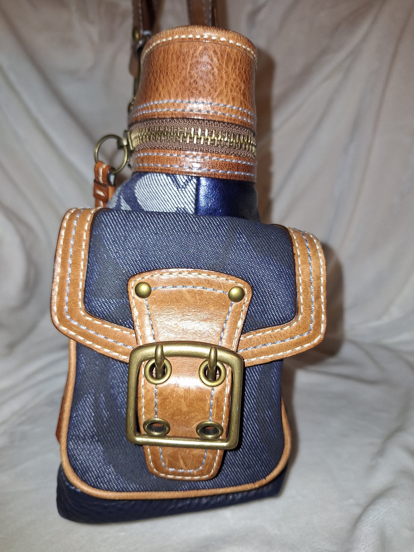 Coach Signature Denim Patchwork Tote & Matching Wristlet - GUC (Price Includes Shipping)
