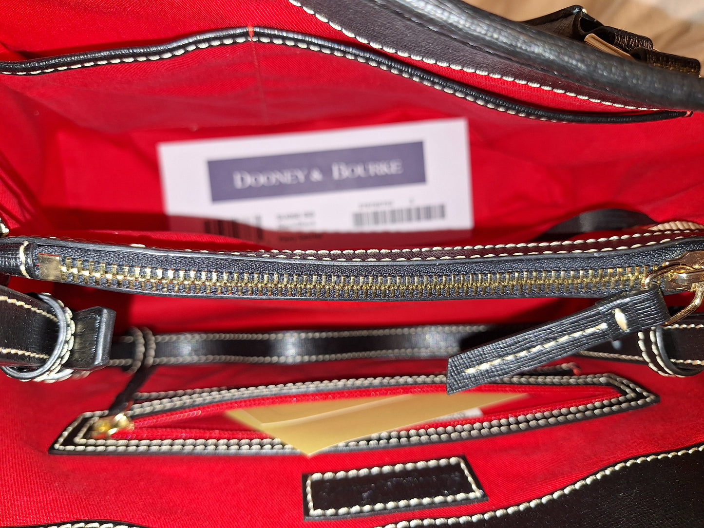 Dooney & Bourke Saffiano Perry Satchel - Black/Black - NWT (Price Includes Shipping)