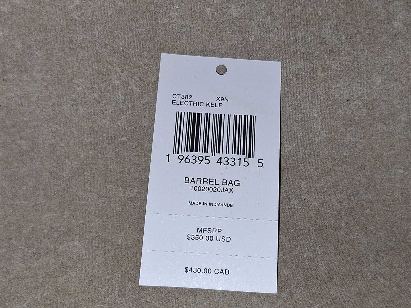 Coach Coachtopia Barrel Bag - Electric Kelp - EUC - (Price Includes Shipping) (Received from Coach without Coachtopia Hangtags)