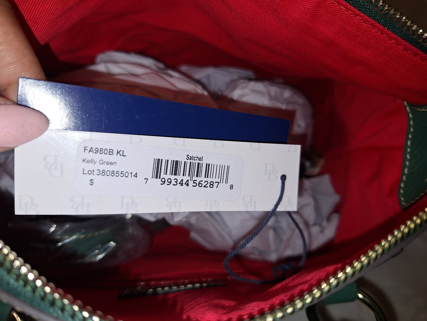 Dooney & Bourke Pebble Leather Satchel - Kelly Green - NWT (Price Includes Shipping)