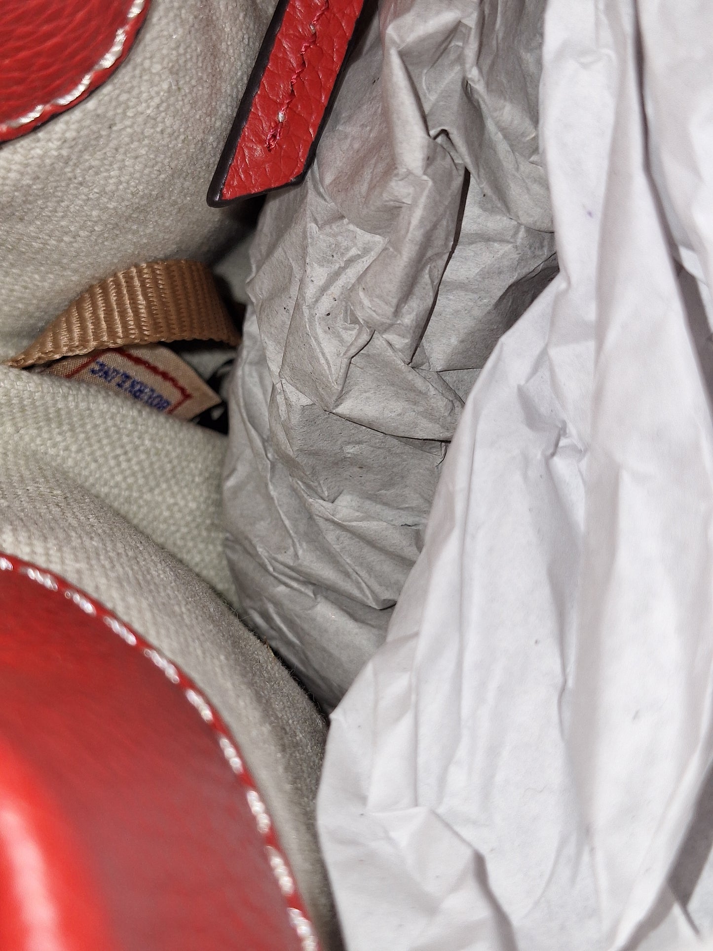 Dooney & Bourke Leather Drawstring Bag - Tomato Red - NWT  (Price Includes Shipping)