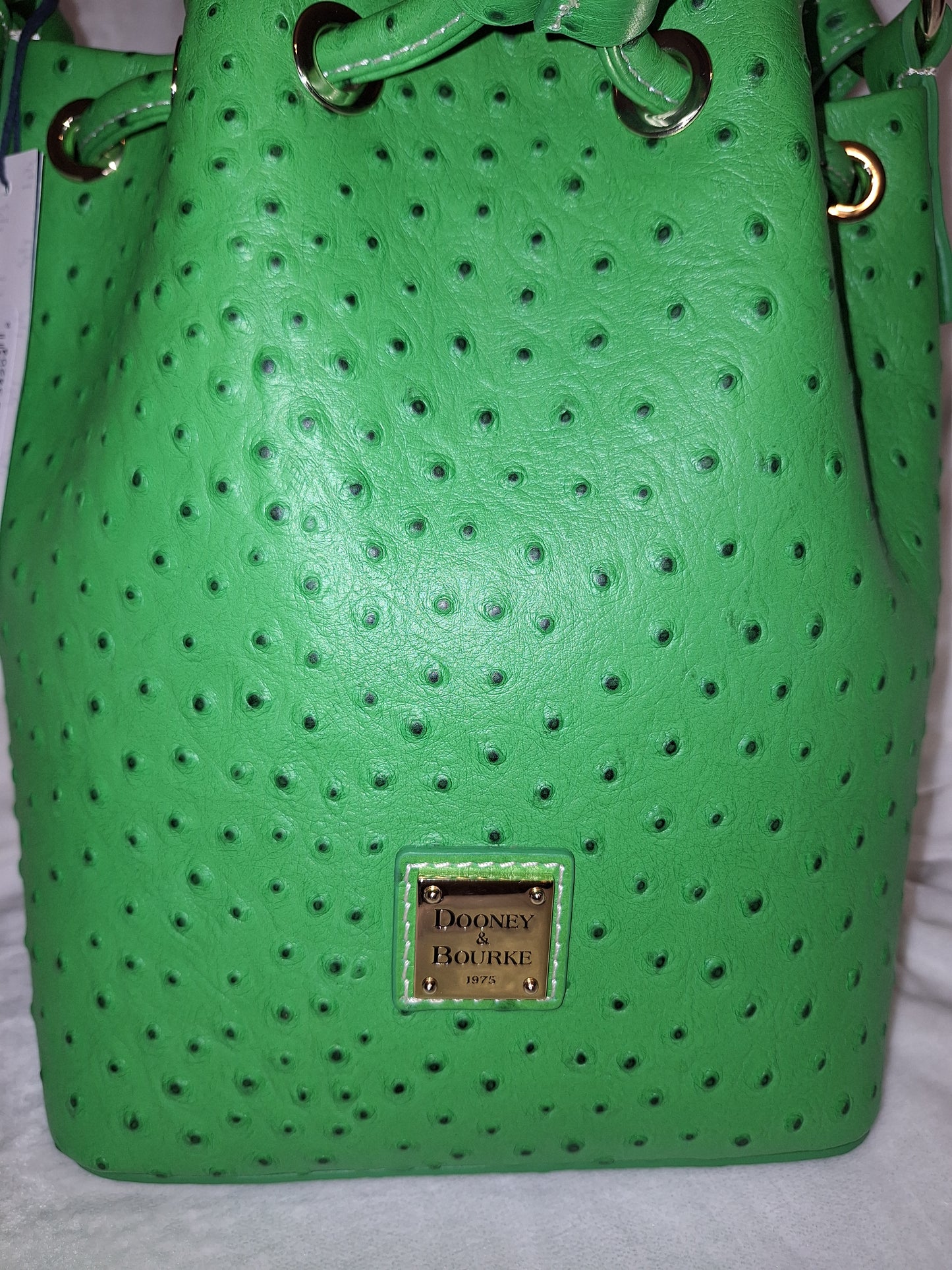 Dooney & Bourke Small Ostrich Drawstring Bag - Kelly Green - NWT (Price Includes Shipping)