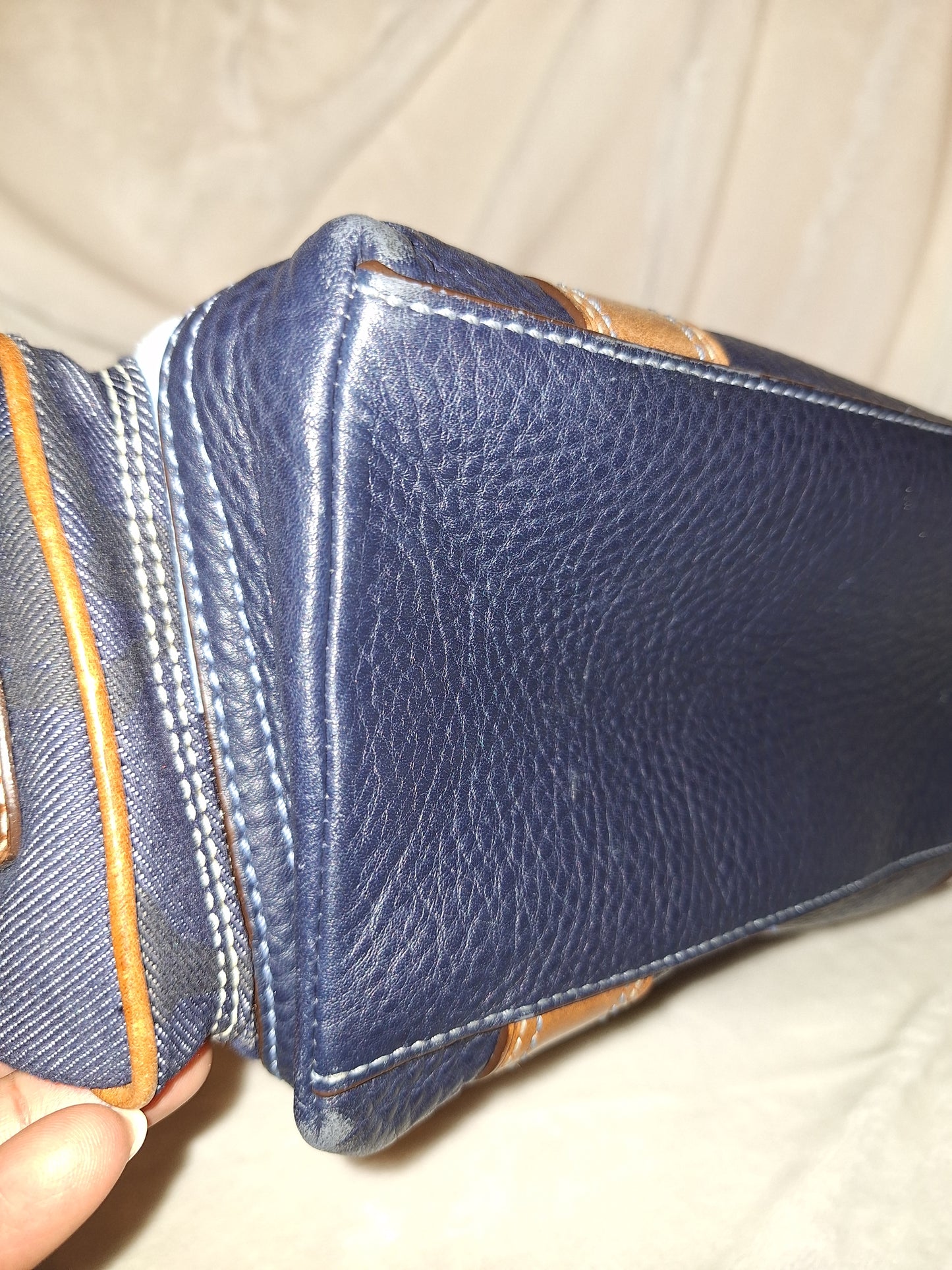 Coach Signature Denim Patchwork Tote & Matching Wristlet - GUC (Price Includes Shipping)