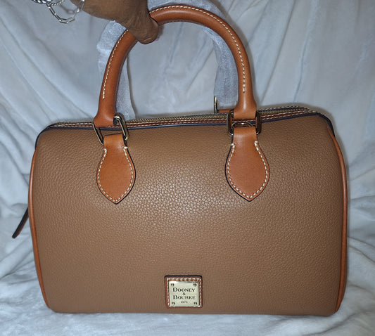 Dooney & Bourke Barrel Satchel  - Pebble Leather - Caramel - NWT (Price Includes Shipping)