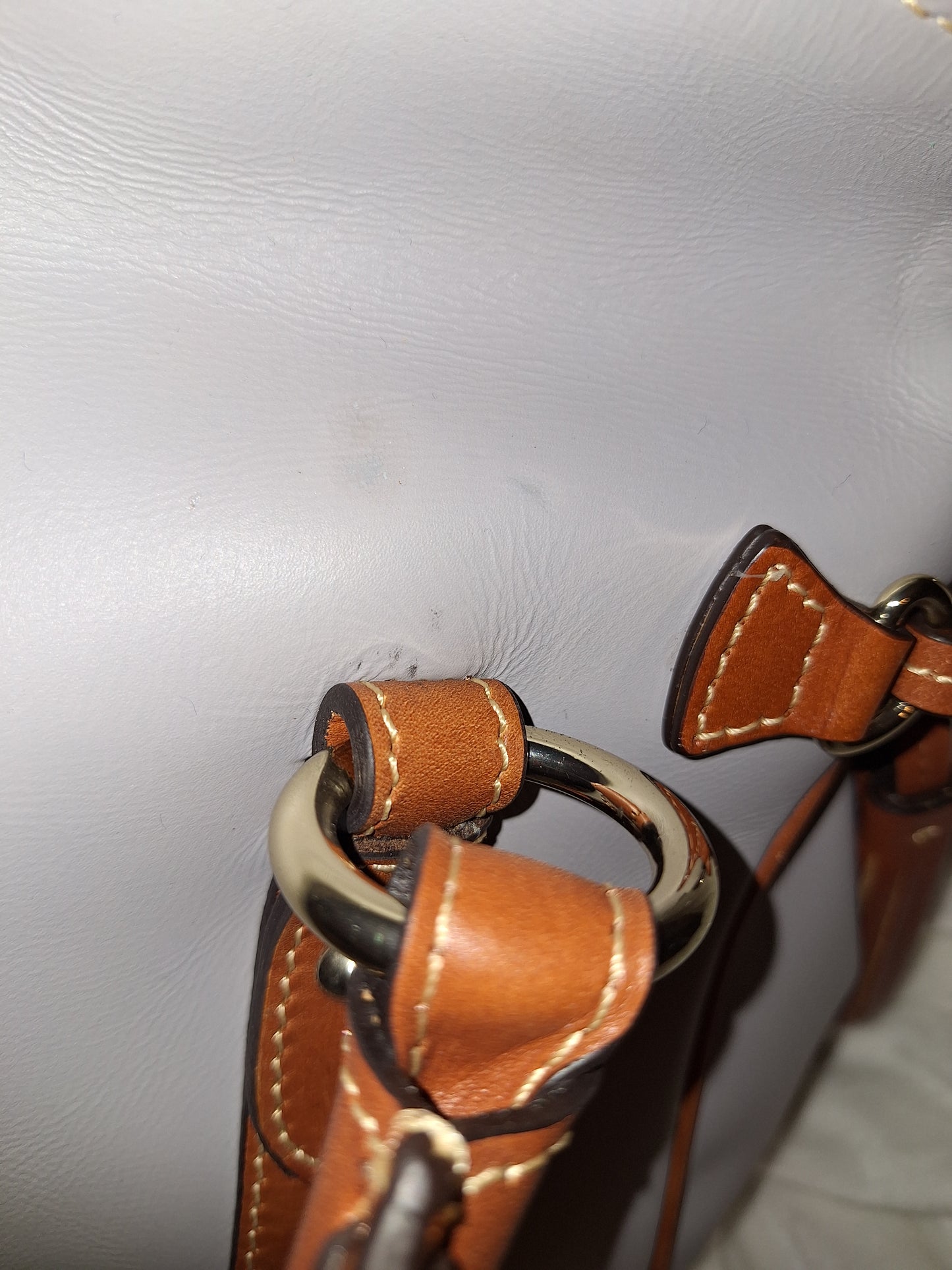 Dooney & Bourke Leather Satchel - Ash & Tan - NWT (Price Includes Shipping)