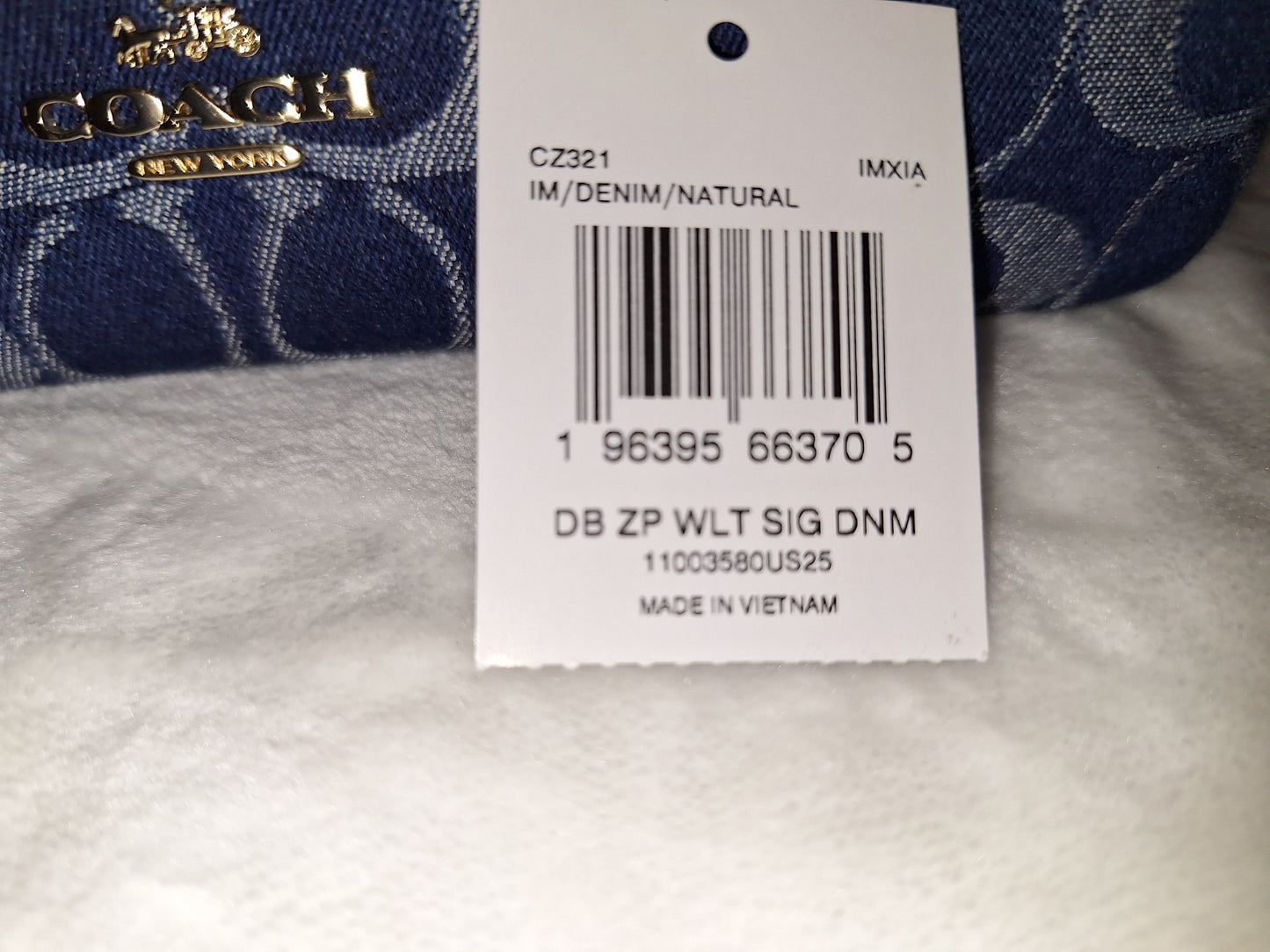 Coach Signature Denim Double Zip Wallet Wristlet - EUC - (Price Includes Shipping)