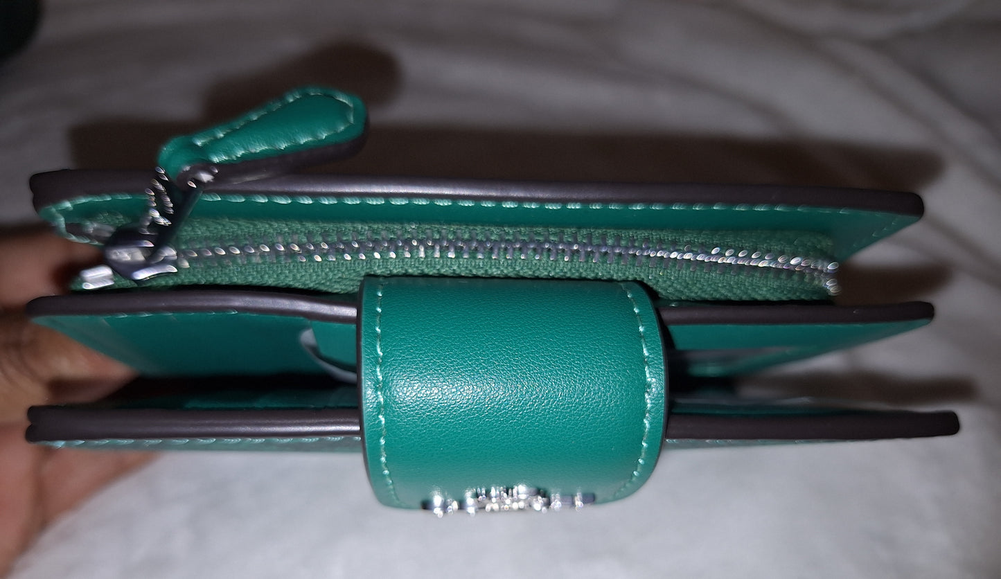 Coach Wallet - Signature Canvas - Bright Jade - NWT (Price Includes Shipping) ( Matching Rowan Available Separately)