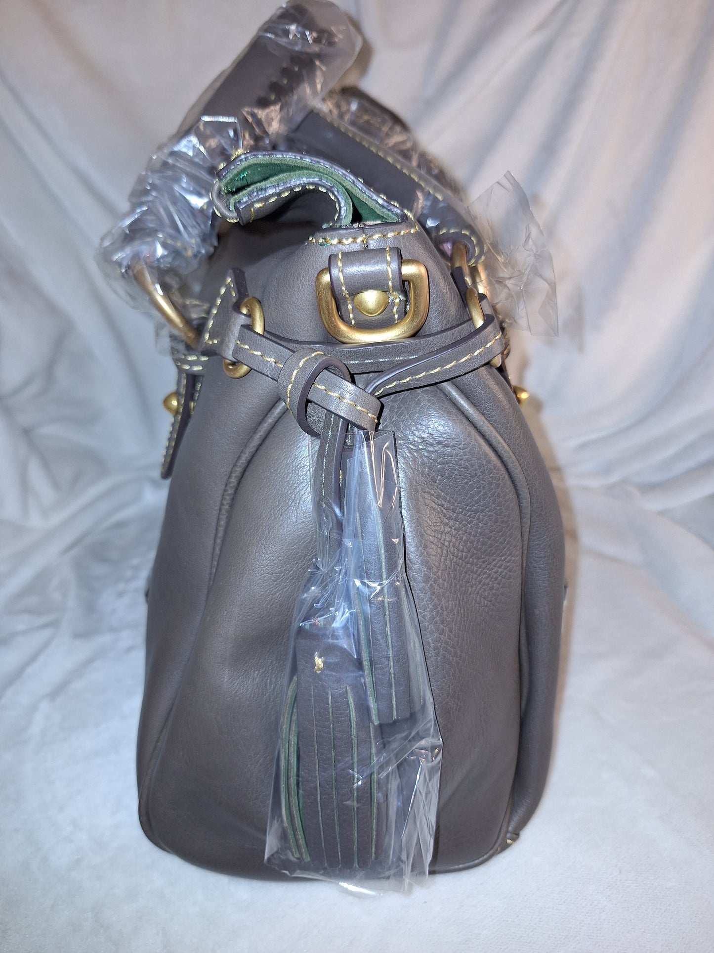 Dooney & Bourke Florentine Leather Satchel - Charcoal - NWT (Price Includes Shipping)