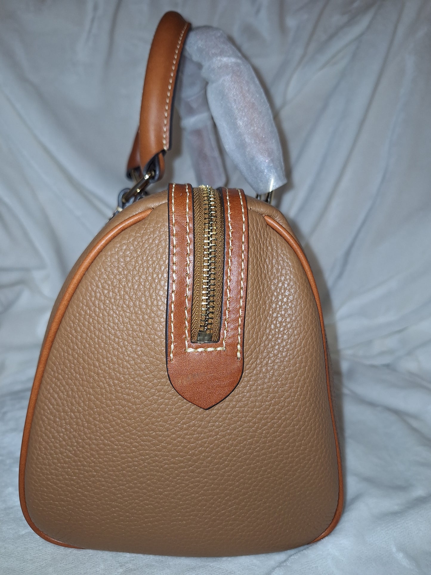 Dooney & Bourke Barrel Satchel  - Pebble Leather - Caramel - NWT (Price Includes Shipping)