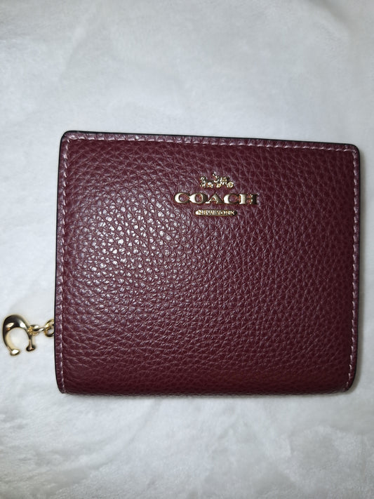 Coach Snap Wallet - Leather - Merlot - NWT (Price Includes Shipping) (Matching Georgia Satchel Available Separately)