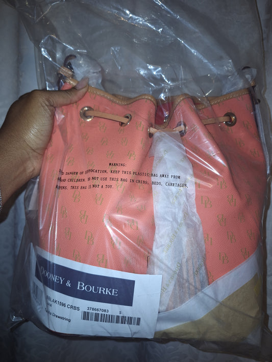 Dooney & Bourke Tasha Drawstring Bag Coral Gretta - NWT (Price Includes Shipping)
