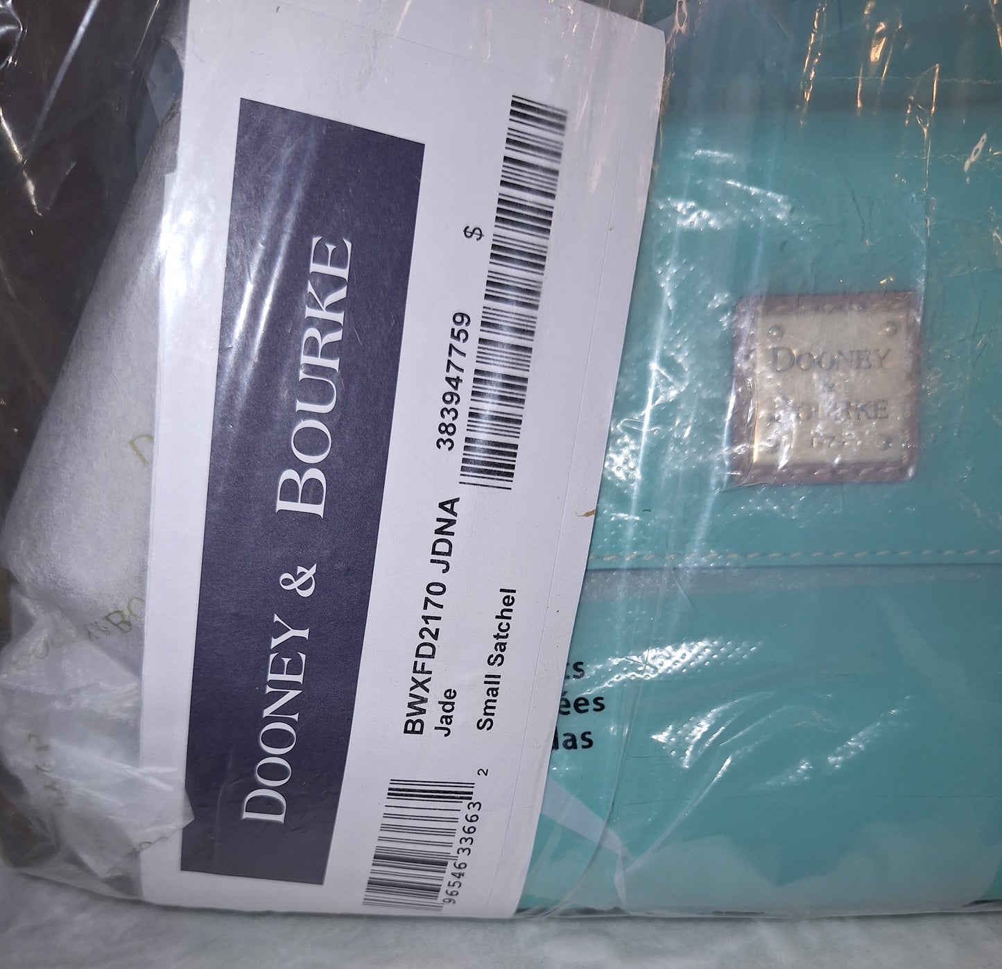 Dooney & Bourke Small Satchel - Jade - NWT (Price Includes Shipping)