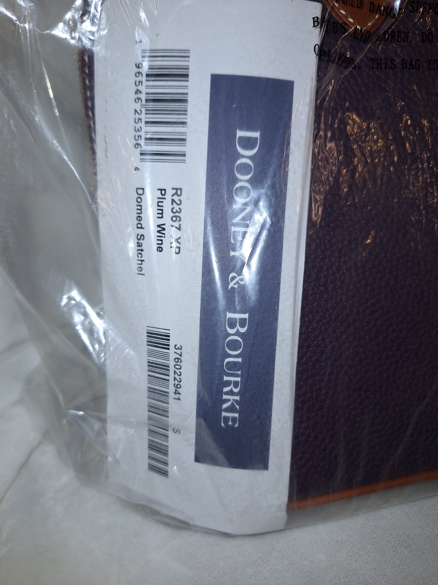 Dooney & Bourke Domed Satchel - Plum Wine - NWT (Price Includes Shipping)