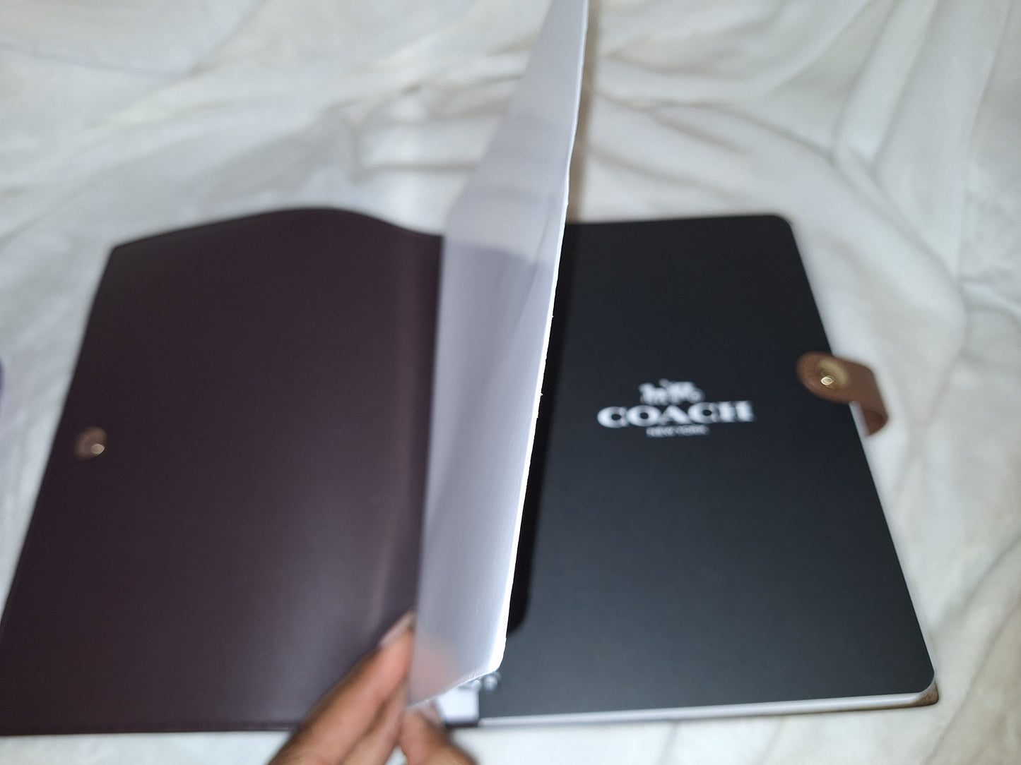 Coach Notebook - Signature Canvas - Khaki/Saddle - NWT (Price Includes Shipping)