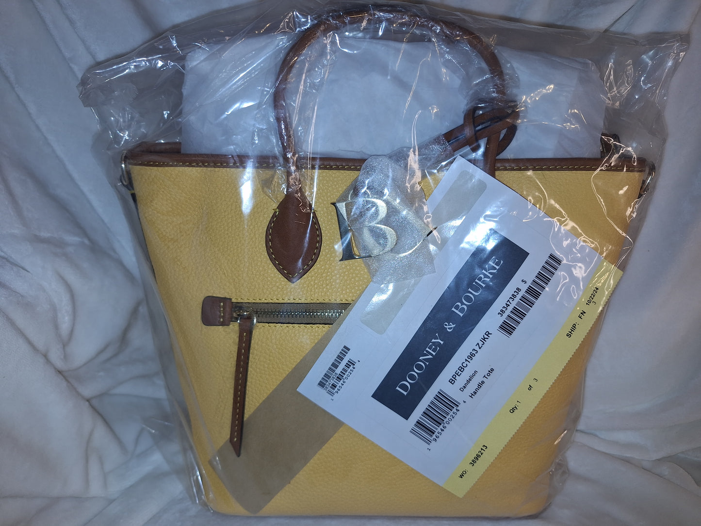 Dooney & Bourke Pebble Leather Top Handle Tote - Dandelion - NWT (Price Includes Shipping)