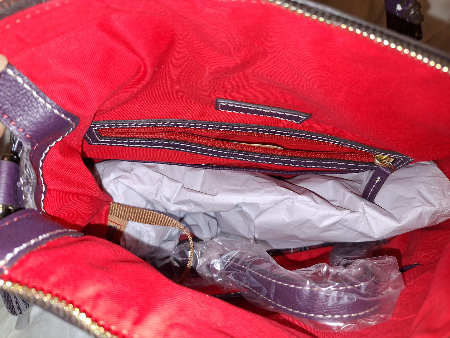 Dooney & Bourke Leather Satchel - Purple - NWT (Price Includes Shipping)