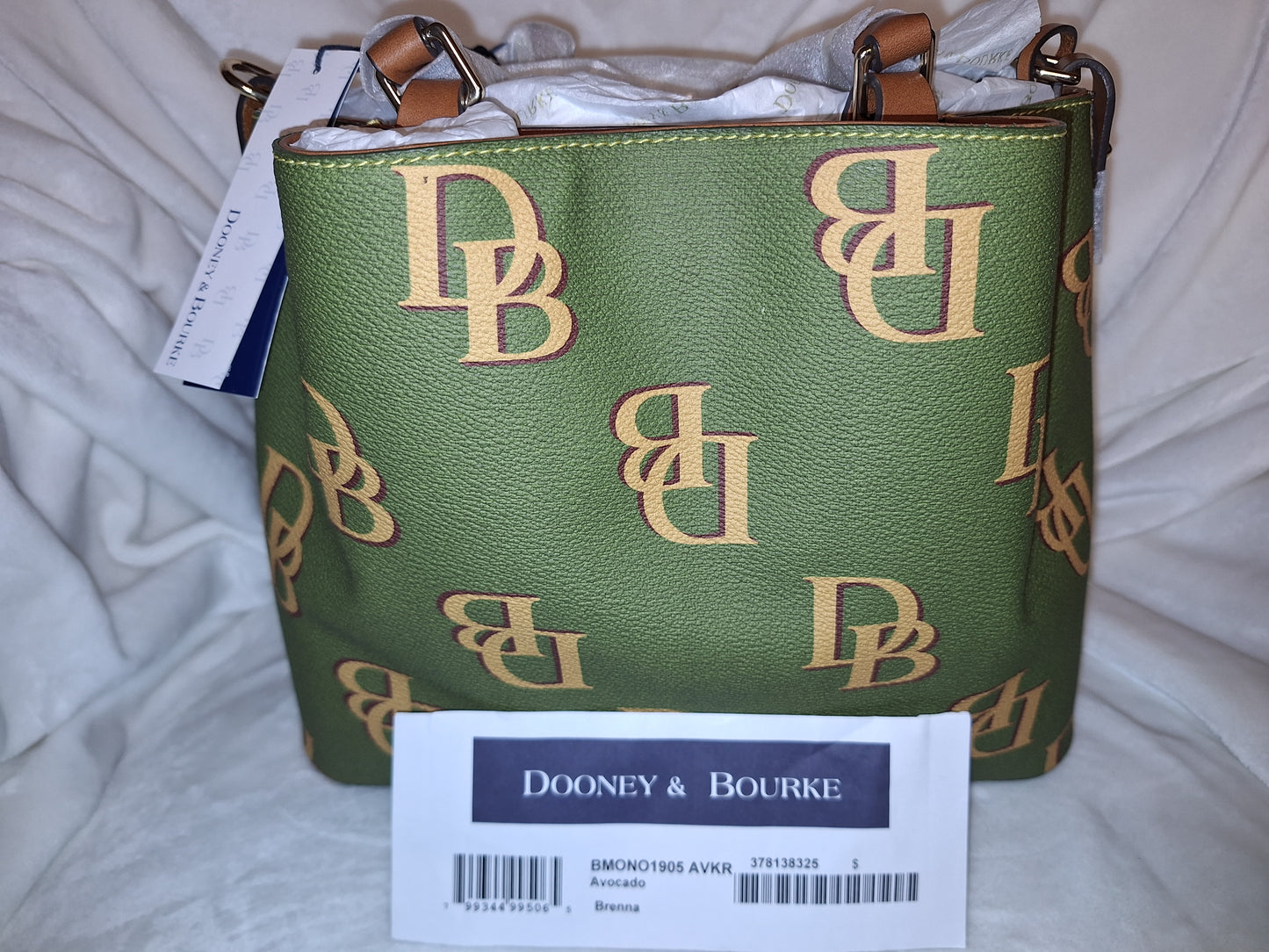 Dooney & Bourke Monogram Brenna - Avocado - NWT (Price Includes Shipping)