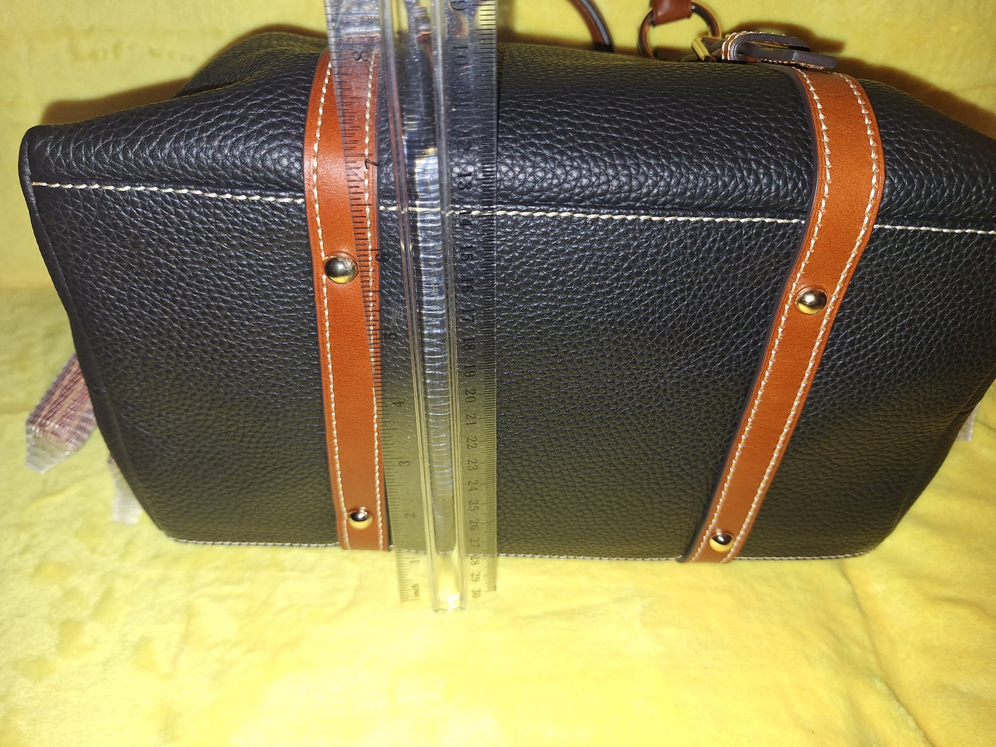 Dooney & Bourke Bristol Satchel - Pebble Leather - Black & Tan - NWT - Price Includes Shipping