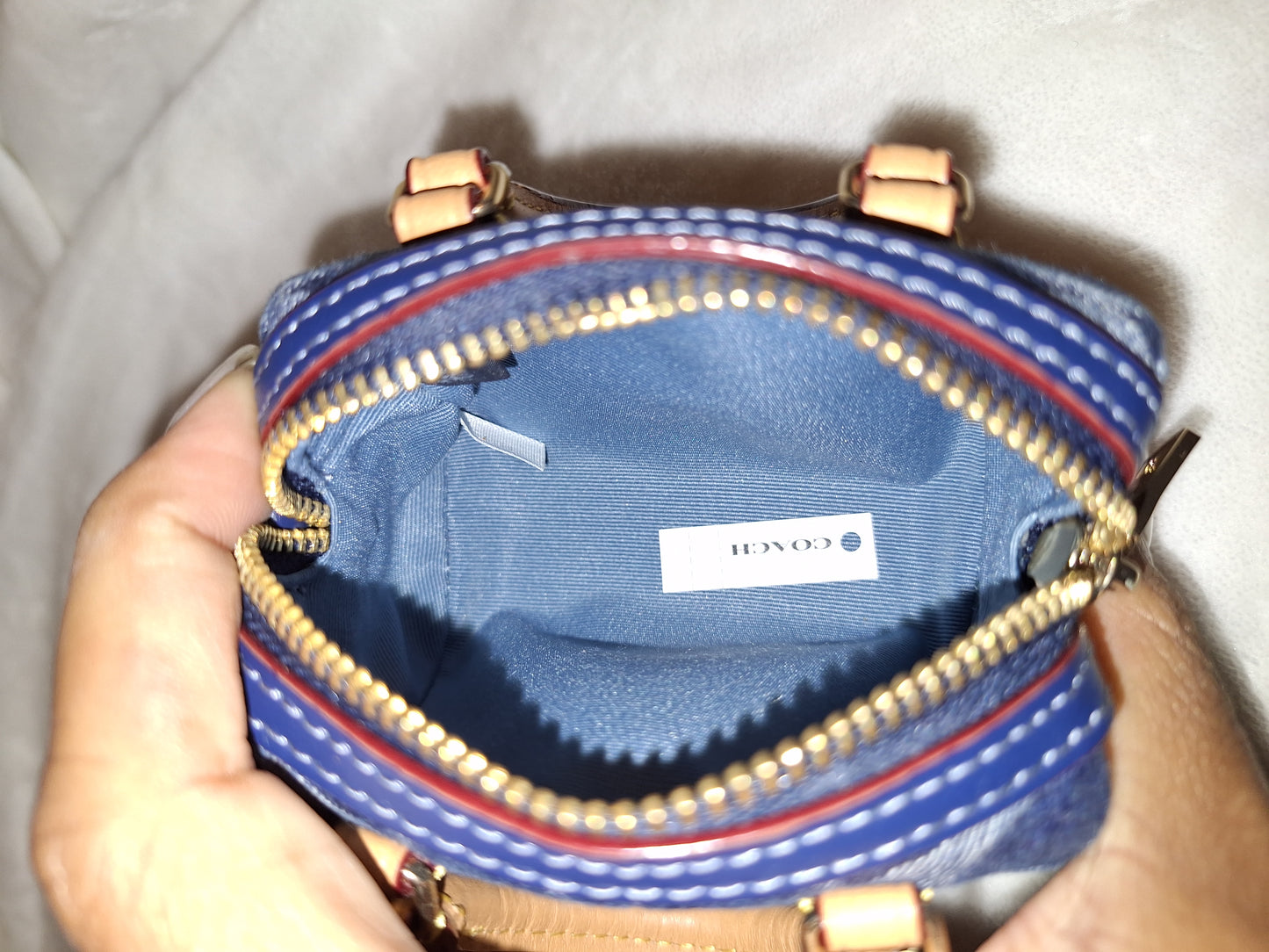 Coach Signature Denim Rowan Bag Charm/Keychain - EUC (Price Includes Shipping)