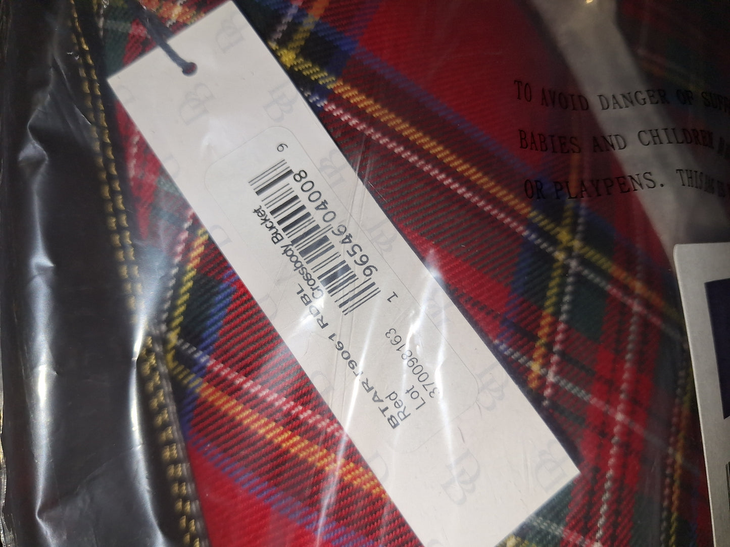 Dooney & Bourke Tartan Crossbody Bucket - Red - NWT (Price Includes Shipping)