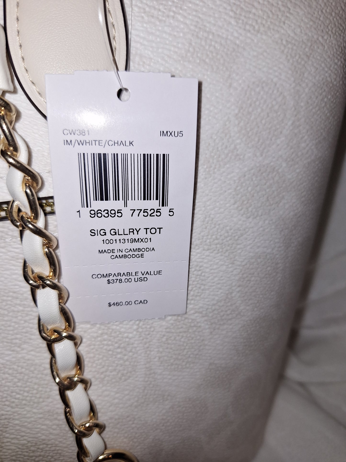 Coach Signature Gallery Tote - White/Chalk - NWT - (Yellow marked on the back shown in picture) & Long Zip Wallet - NWT & Large Corner Zip - NWT(Price Includes Shipping)