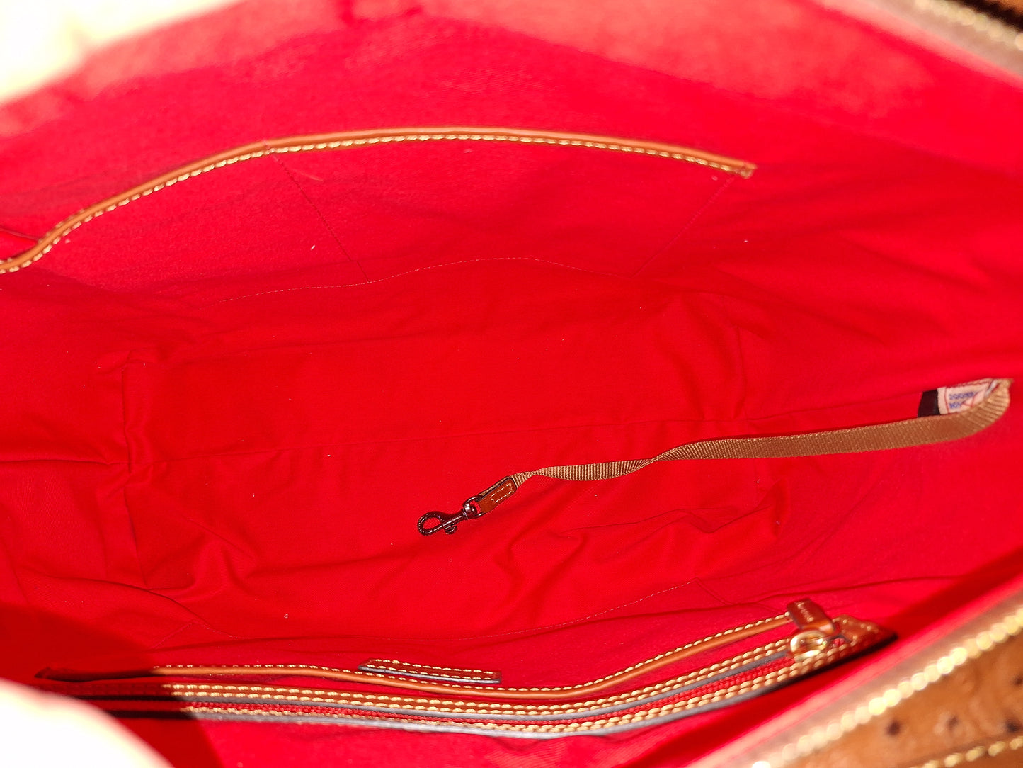 Dooney & Bourke Ostrich Newport Shoulder Tote - Cognac - NWT (Price Includes Shipping)