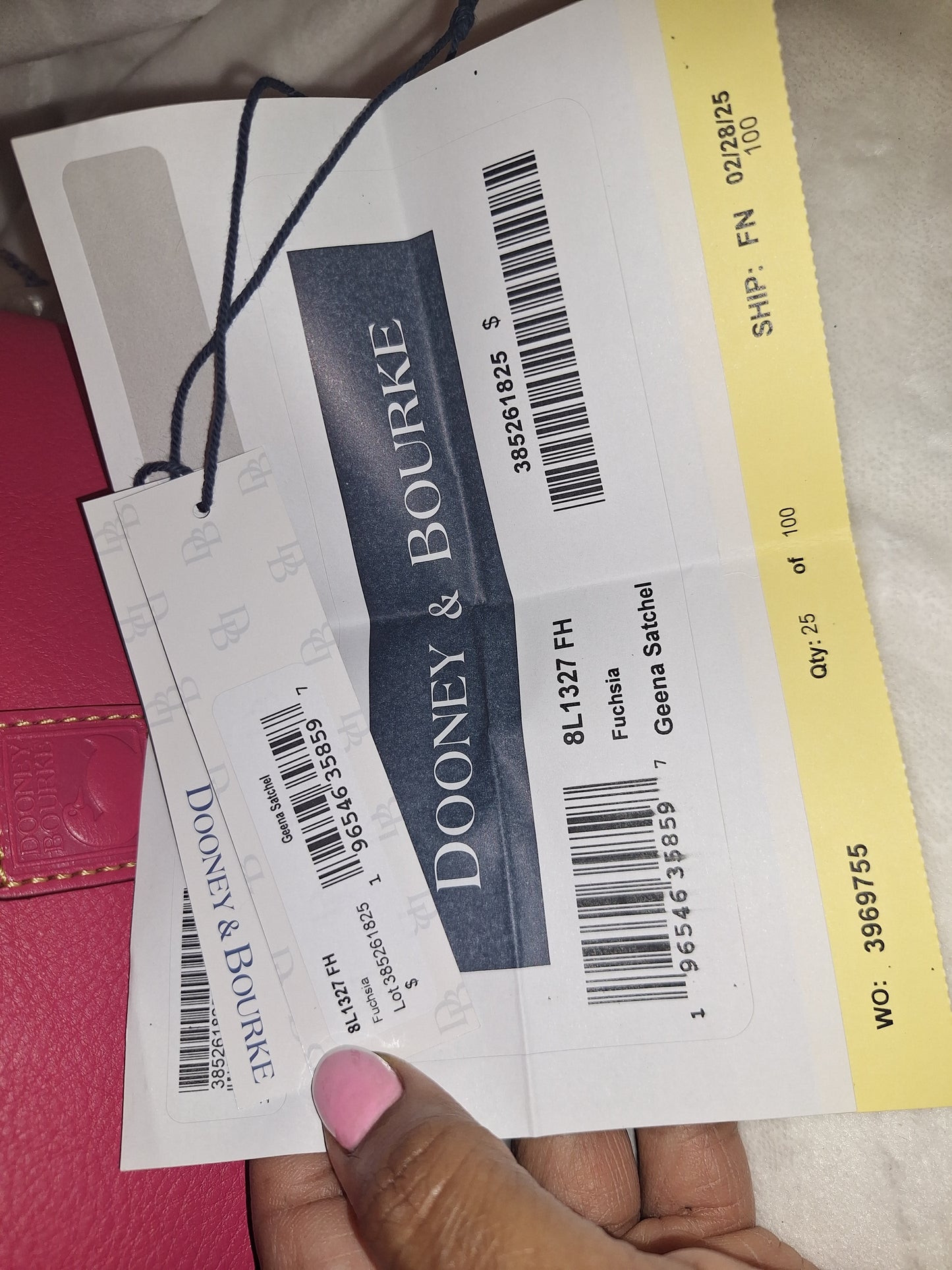 Dooney & Bourke Florentine Geena Satchel - Fuschia - NWT (Price Includes Shipping)