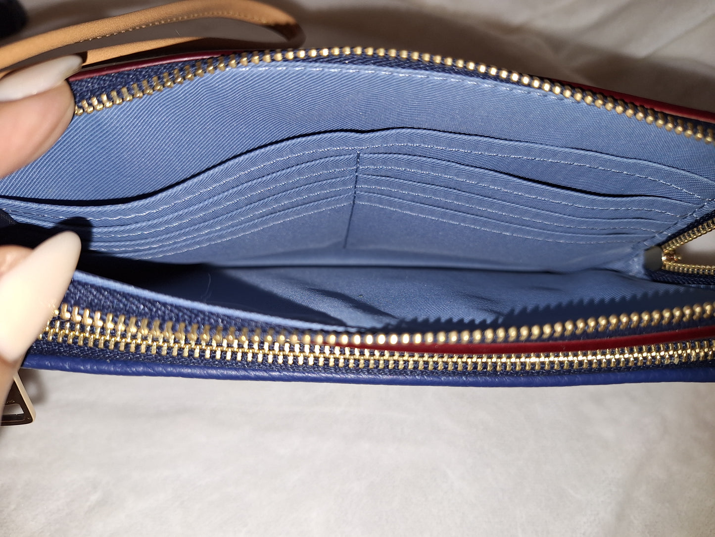 Coach Signature Denim Double Zip Wallet Wristlet - EUC - (Price Includes Shipping)