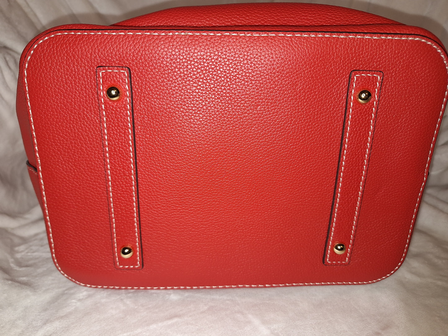 Dooney & Bourke Leather Drawstring Bag - Tomato Red - NWT  (Price Includes Shipping)