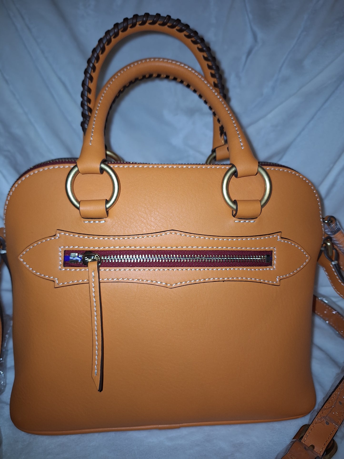 Dooney & Bourke Leather Western Collection Satchel - Orange - NWT (Price Includes Shipping)