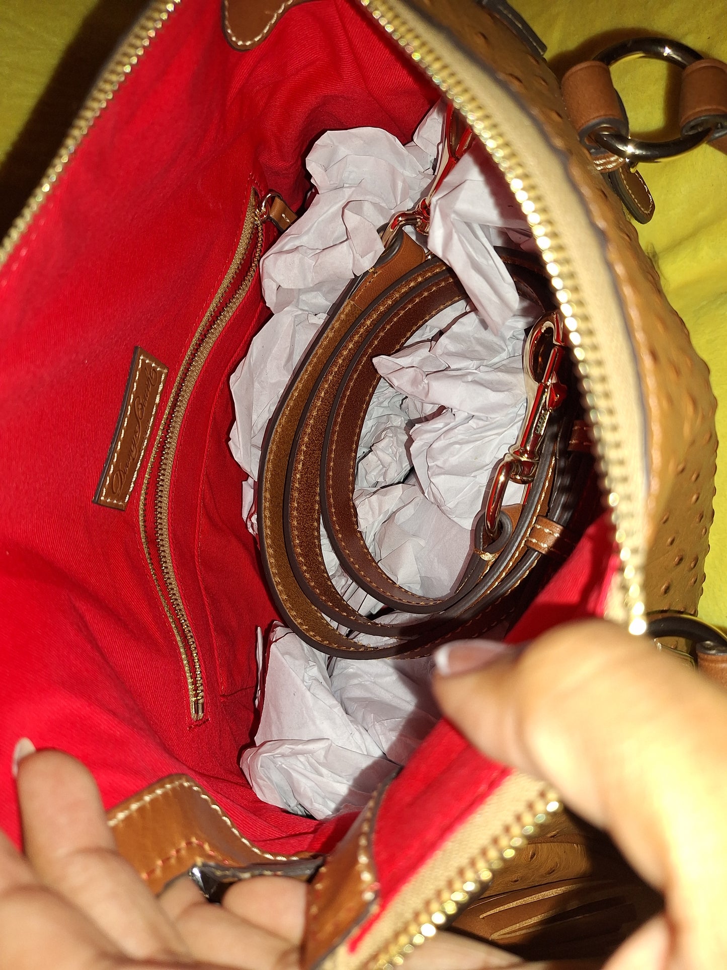 Dooney & Bourke Large Leather Satchel - Caramel - NWT - Price Includes Shipping