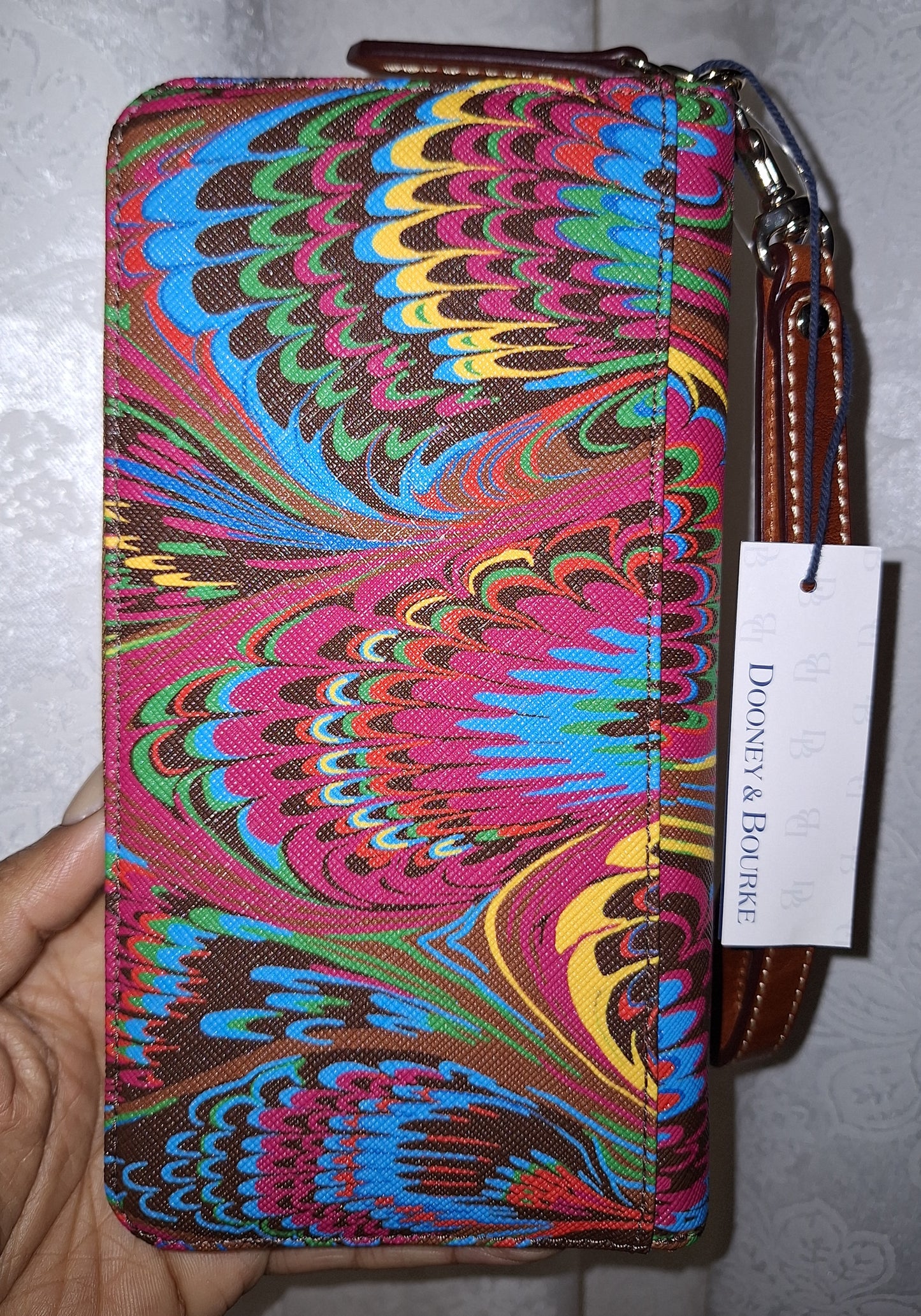 Dooney & Bourke Plumes Long Zip Wallet - Brown - NWT (Price Includes Shipping)