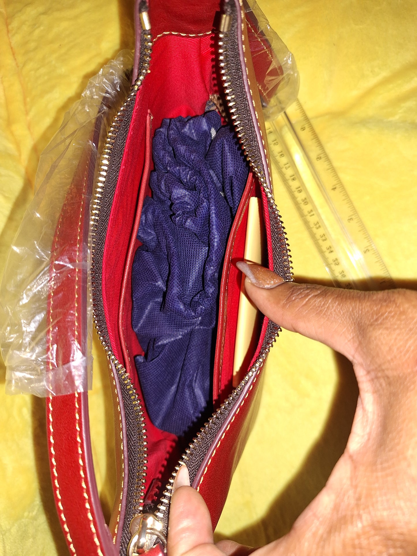 Dooney & Bourke Florentine Leather Baguette - Red - NWT (Price Includes Shipping)