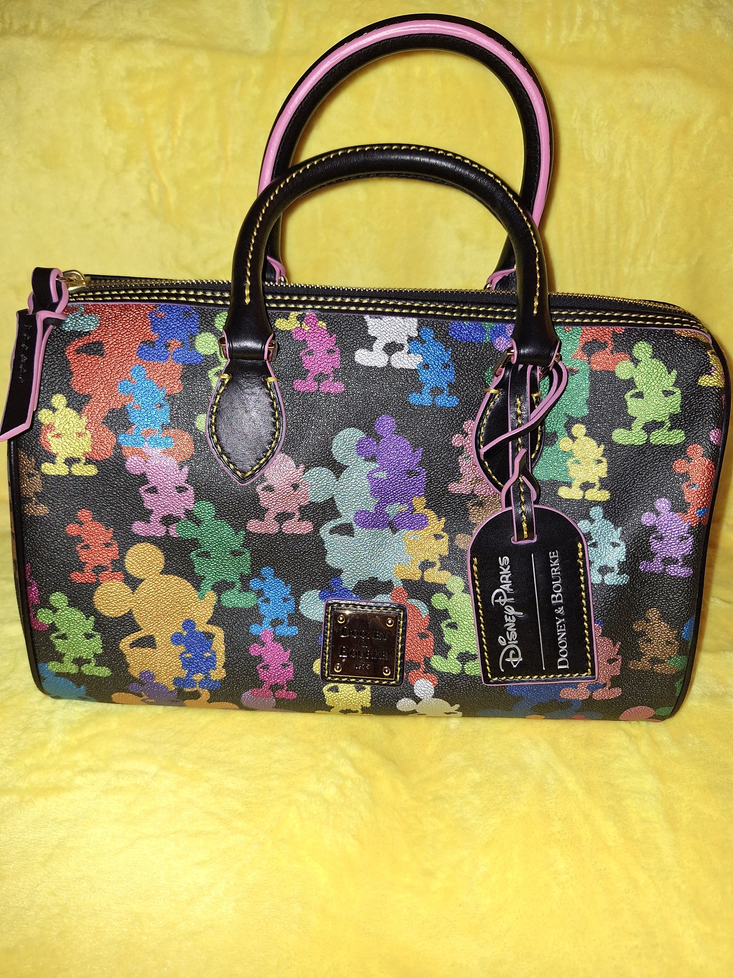 Dooney & Bourke Wonder Mickey 10th Anniversary Satchel - Black - NWT (Comes with 2 Matching Coin Purses - 1 Silver NWT & 1 Black EUC) - Price Includes Shipping