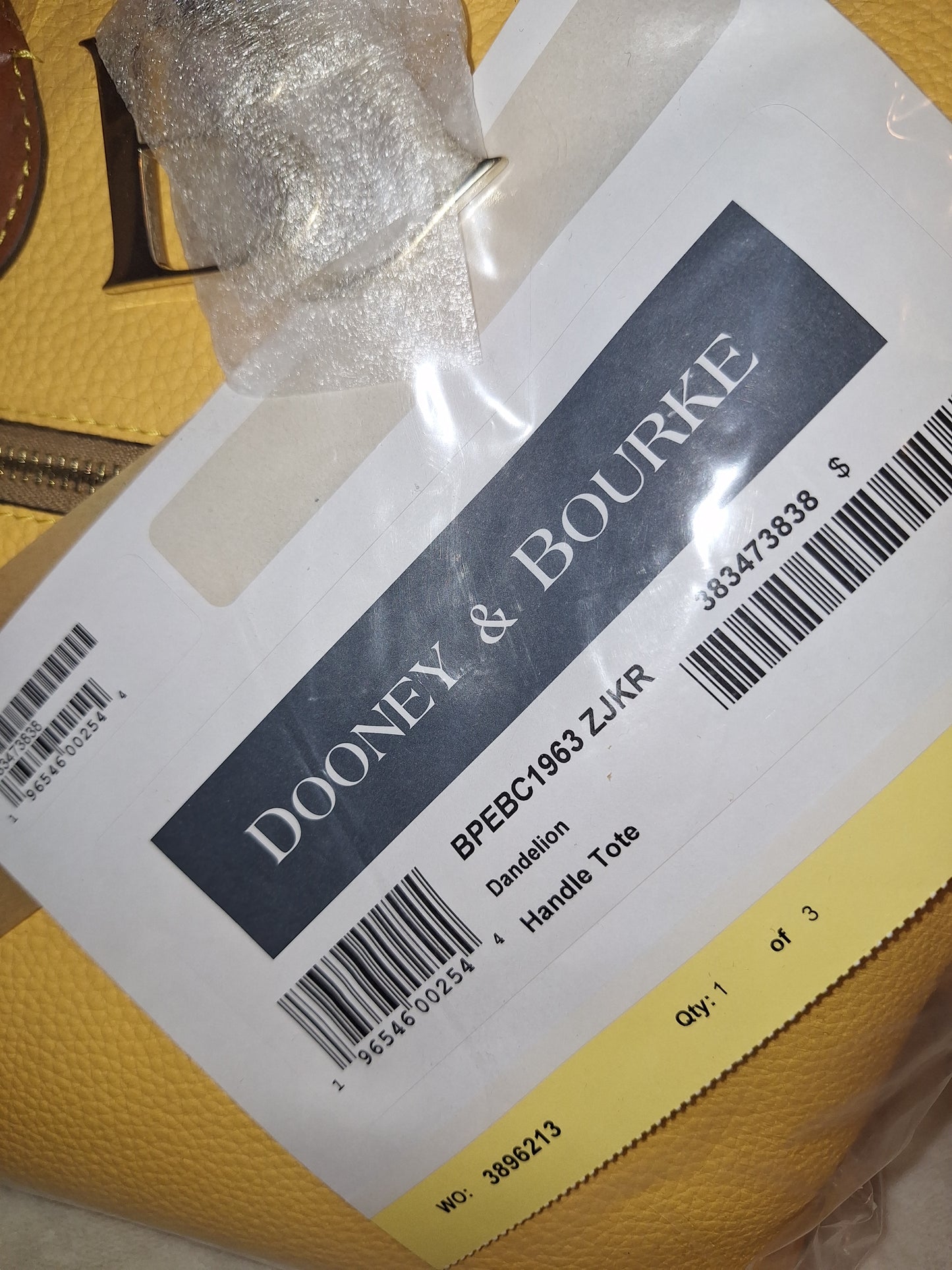 Dooney & Bourke Pebble Leather Top Handle Tote - Dandelion - NWT (Price Includes Shipping)