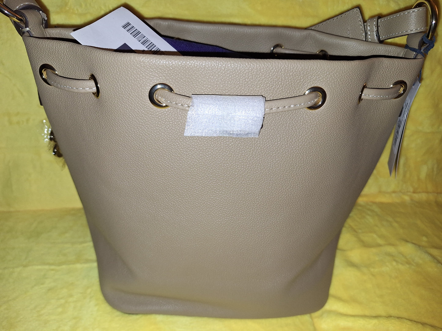 Dooney & Bourke Sorrento Leather Drawstring Bag - NWT - Khaki (Price Includes Shipping)