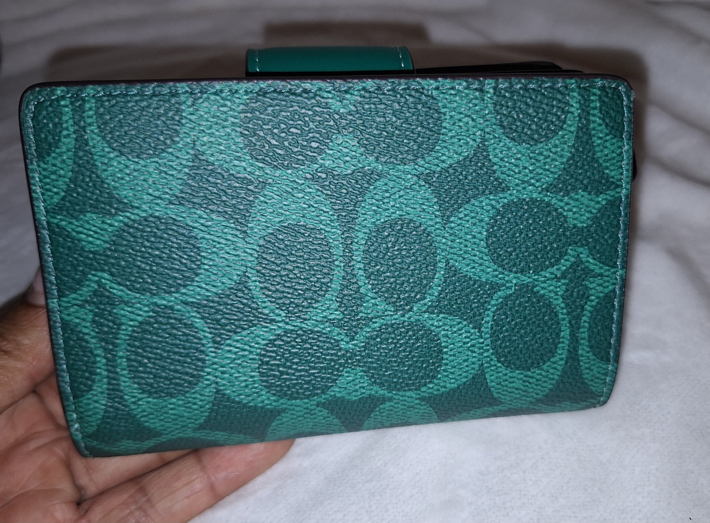 Coach Wallet - Signature Canvas - Bright Jade - NWT (Price Includes Shipping) ( Matching Rowan Available Separately)